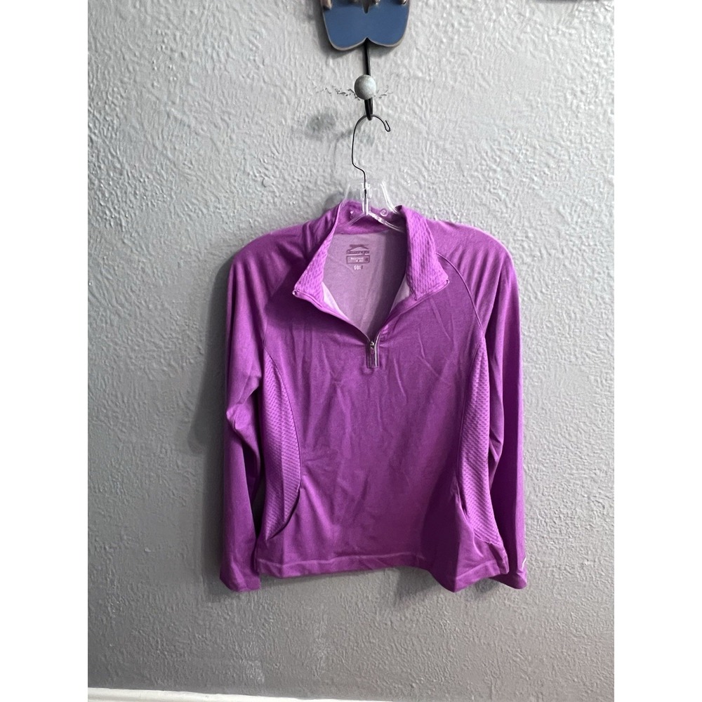 Slazenger Pullover 1/4 Zip Purplish Womens Size Medium Blue Long Sleeve